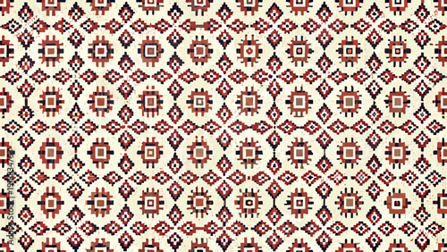 Vibrant geometric pattern with traditional ethnic design