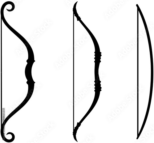 Medieval Bow Silhouette Vector Pack