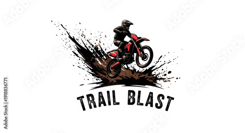 Motorcycle Rider Dirt Bike Racing.