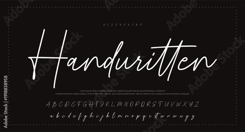 Font Handwritten Glossy Script Text Effect 