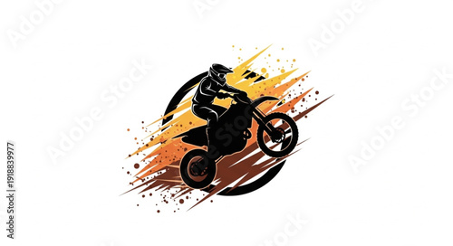 Motorcycle Rider Racing with Speed.