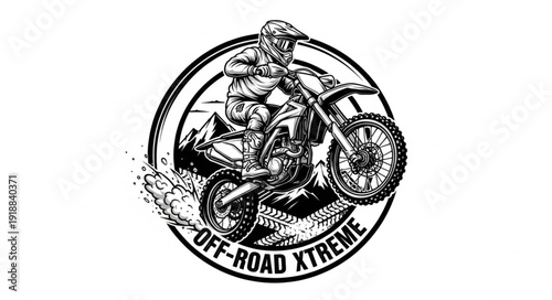 Motorcycle Rider Off Road Xtreme Logo.