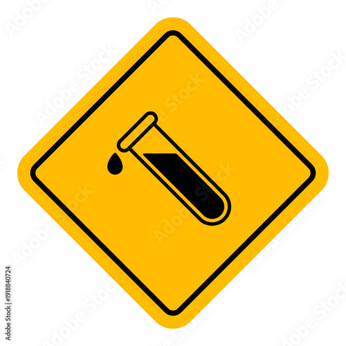 Vector Chemical Test Tube Road Sign