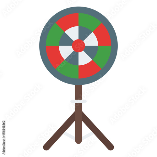 Dartboard Flat Icon Vector