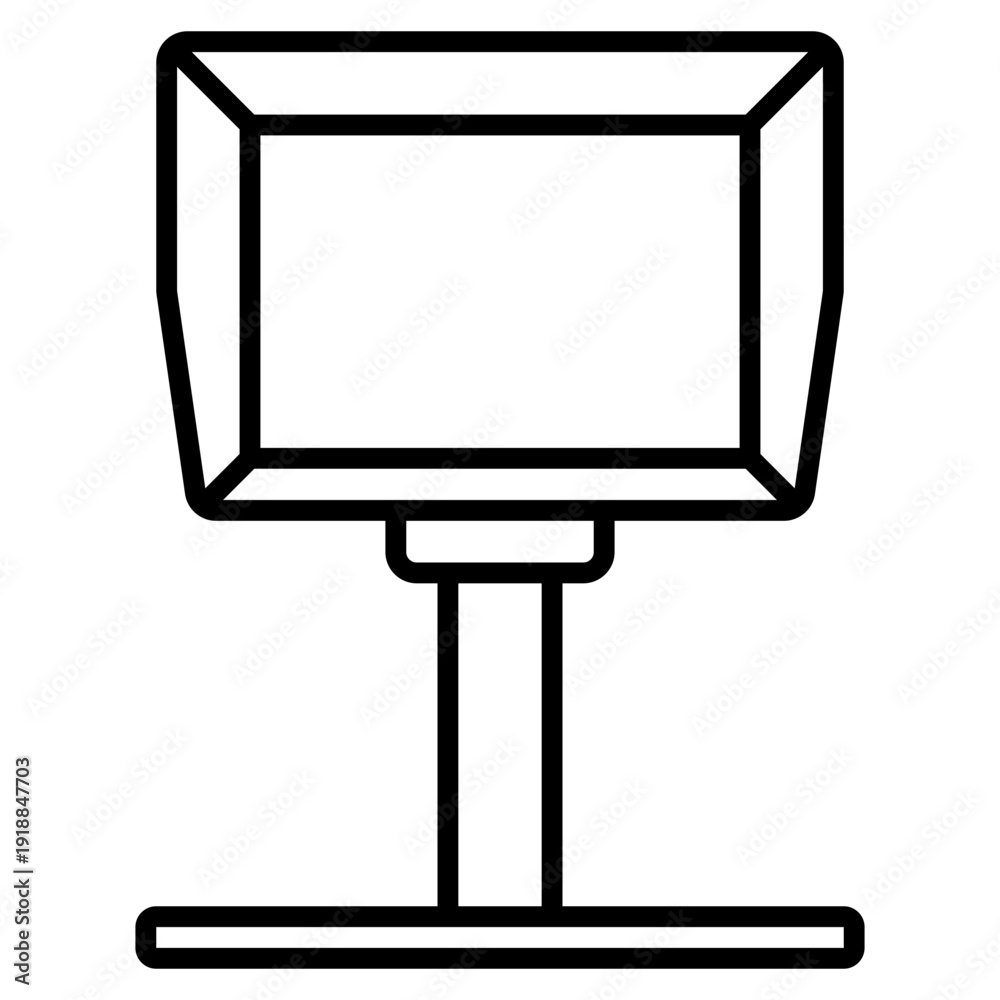 Fototapeta premium Football VAR System Line Icon Vector