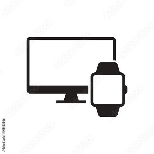Solid multi device sync and gadget pairing monitor icon