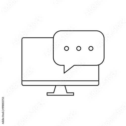 Typing message indicator and live chat monitor icon