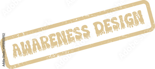 Grungy Awareness Design Rubber Stamp Symbol Perfect for Informative Campaigns