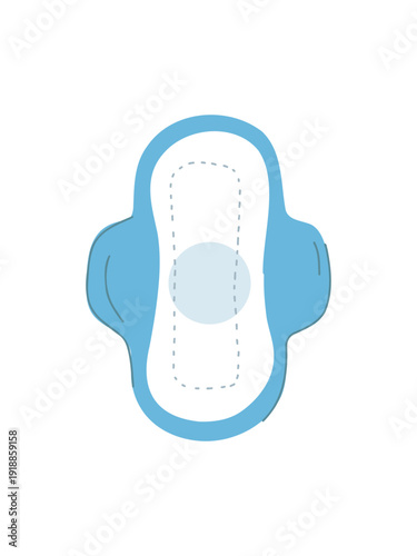 feminine sanitary pad on white background vector illustration