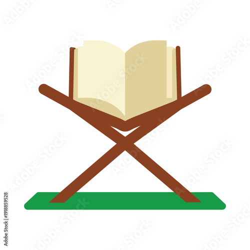 Open Book of Enlightenment: An open book rests elegantly on a wooden stand, its pages beckoning a journey into the realms of wisdom and reflection, symbolizing knowledge and spirituality.