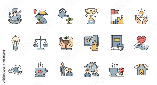 Collection of business and business icons.