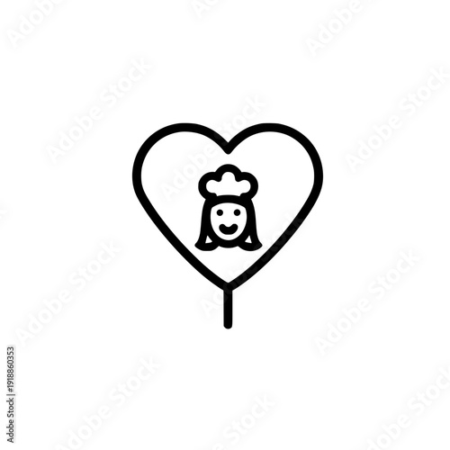 Abstract artwork of heart infused with bread motif, symbolizing unity of food and affection