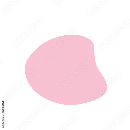 A 3D pink paper speech bubble and round balloon isolated on white 