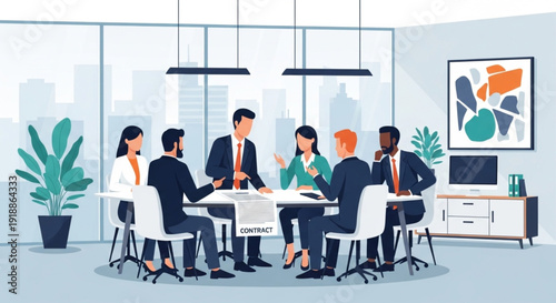 business meeting in conference room