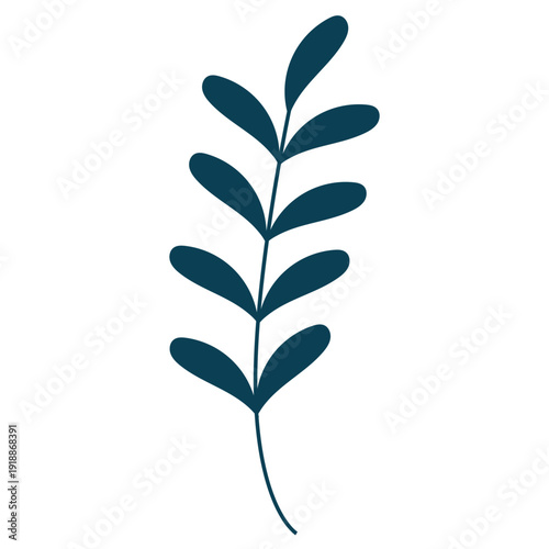 Minimalist Botanical Branch Element