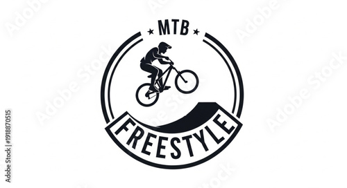 Mountain Bike Freestyle Logo Design.