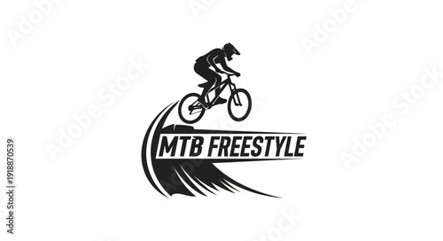Mountain Bike Freestyle Logo Design.