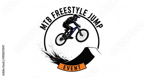 Mountain Bike Freestyle Jump Event Logo.