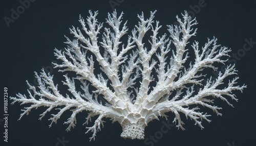 Wallpaper Mural Stunning white coral sculpture on dark background Torontodigital.ca