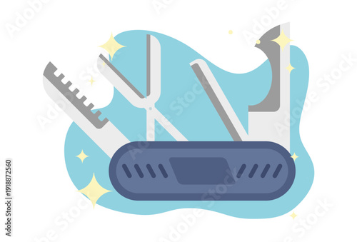 Multitool Concept Illustration Vector Style