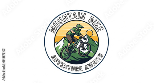 Mountain Bike Logo Design Element.