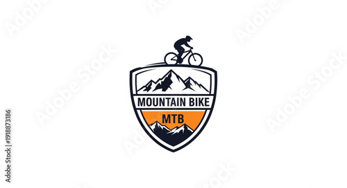 Mountain Bike Logo Design Element.