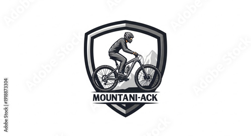 Mountain Bike Logo Design Emblem.