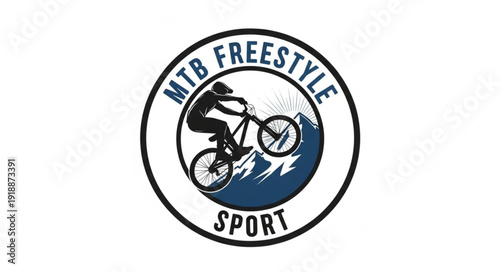 Mountain Bike Freestyle Sport Logo.