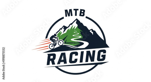 Mountain Bike Racing Logo Design.