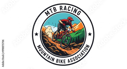 Mountain Bike Racing Logo Design.