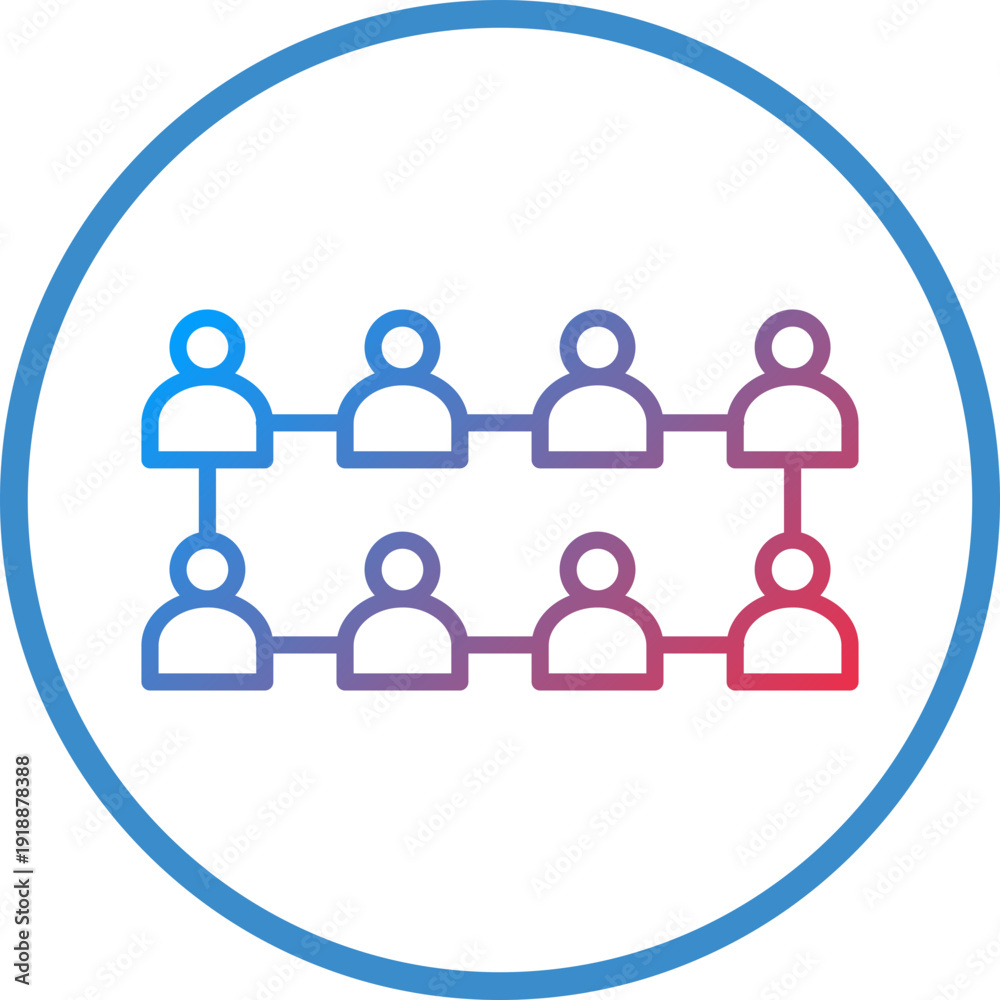 Fototapeta premium Union Line Icon Style