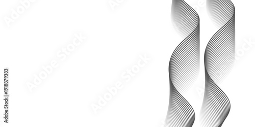 Photos An elegant black and white abstract background featuring wavy silk lines and a v