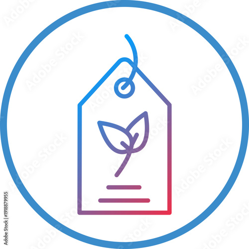 Eco Tag Line Icon Style