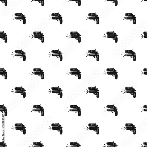Water guns spraying water providing a playful summer entertainment seamless pattern