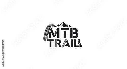 Mountain Bike Trail Logo Design.