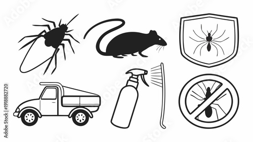 Pest control services eliminating insects and rodents from homes and buildings using specialized equipment and protective measures