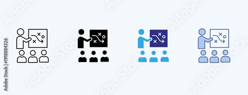 Strategy Multiple Icon Illustration Vector