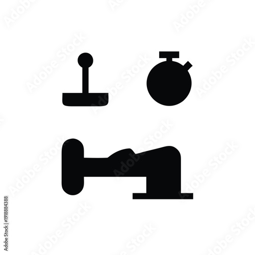 Fitness gym equipment with dumbbell treadmill workout tools On white Background Vector illustration
