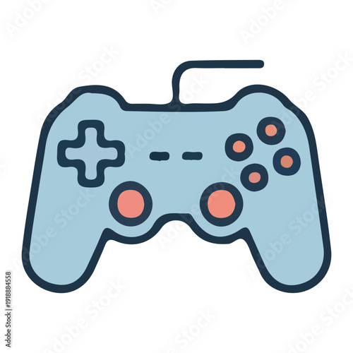 Blue video game controller icon