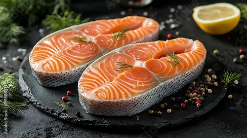 fresh salmon steak