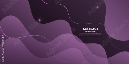 Abstract fluid wave background design with purple elements. Shape pattern element style concept. Vector Eps10