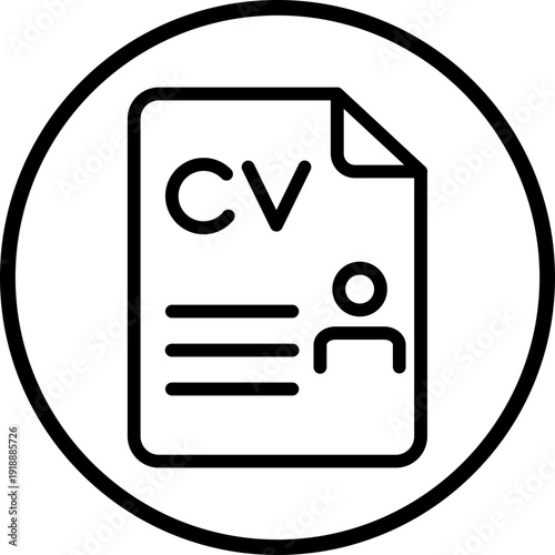 Cv line icon style