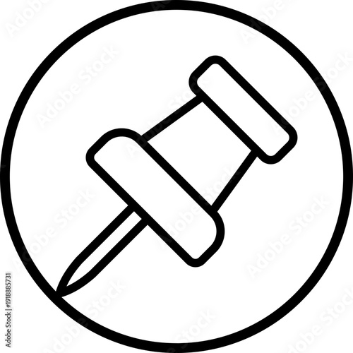 Push Pin line icon style