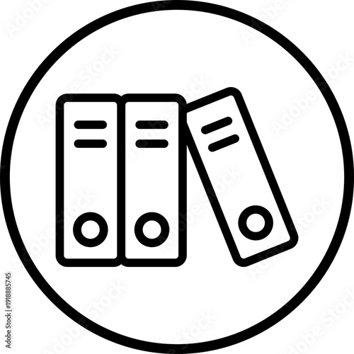 Files line icon style