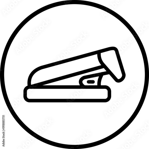Stapler line icon style