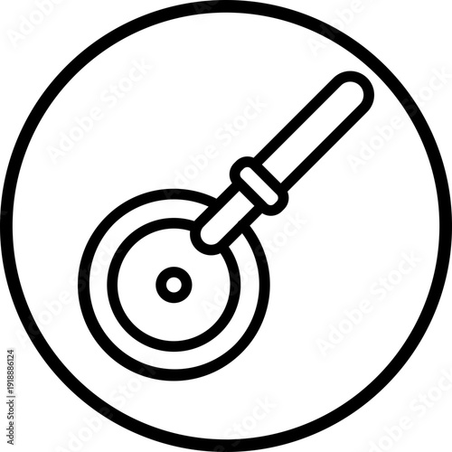 Pizza Cutter line icon style