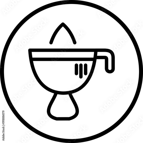 Squeezer line icon style