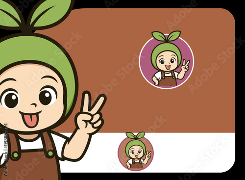 A playful character making a peace sign embodies positivity and creativity, ideal for a design studio aiming for a fun and youthful approach in branding and design.