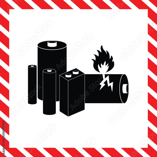 UN ADR LBM Lithium Battery Hazard Mark