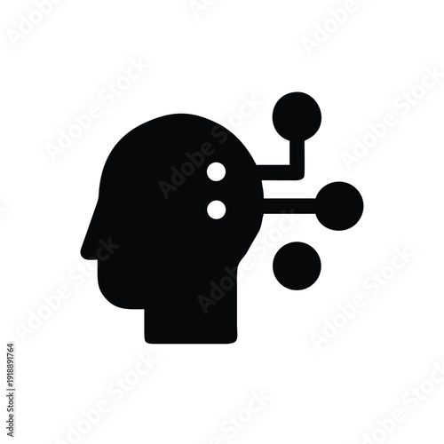 Artificial intelligence system icons for smart robotics and machine learning On white Background Vector illustration